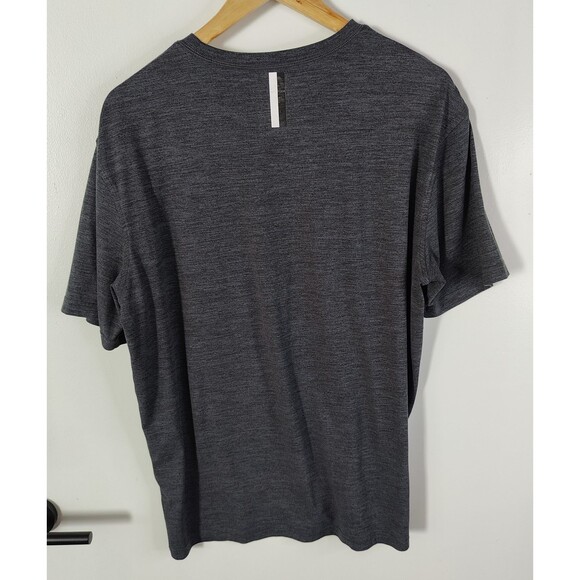 Rhoback Shirt Mens Large Navy Blue Heather Performance Athletic Stretch Golf - Picture 2 of 7